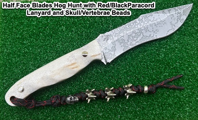 Half Face Blades Modified Hog Hunt with Tang Danglers Lanyard