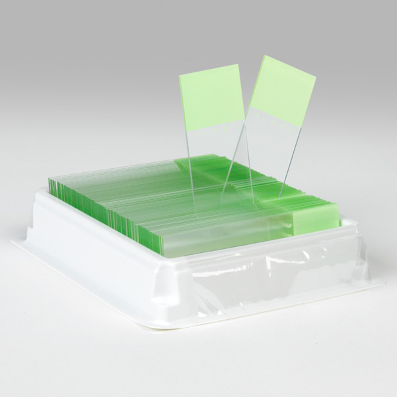 Globe Scientific Diamond White Glass Microscope Slides - Color Coded