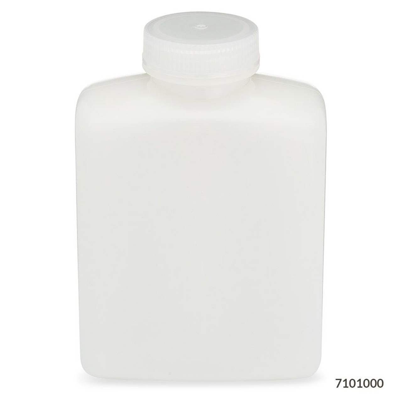 Globe Scientific Diamond RealSeal 1 Liter Rectangular HDPE Bottles