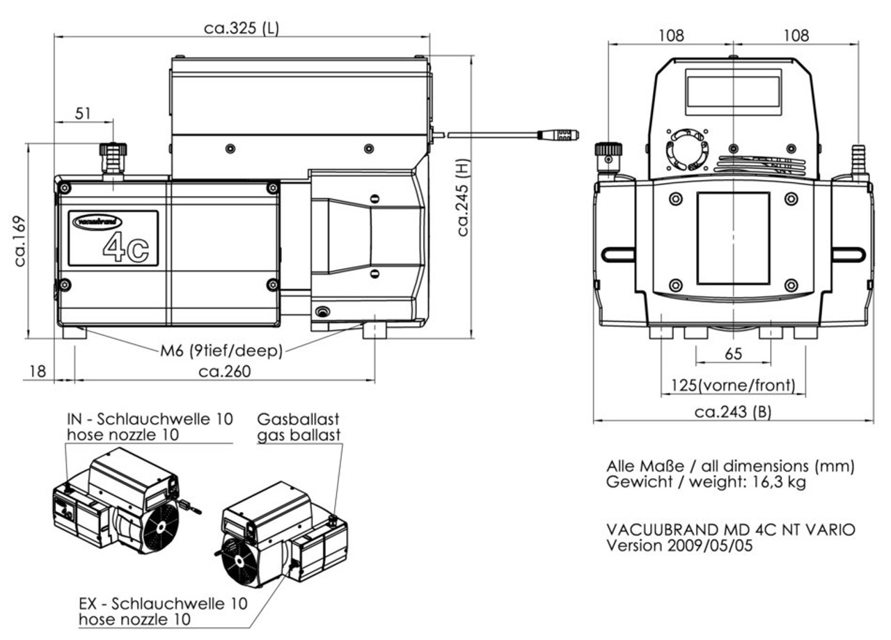 MD 4C Vario Select Dimensions