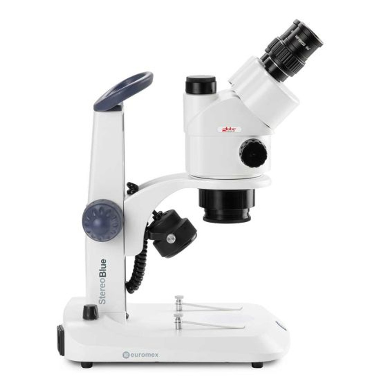 Side view of the Euromex StereoBlue series stereo microscope model ESB-1903.