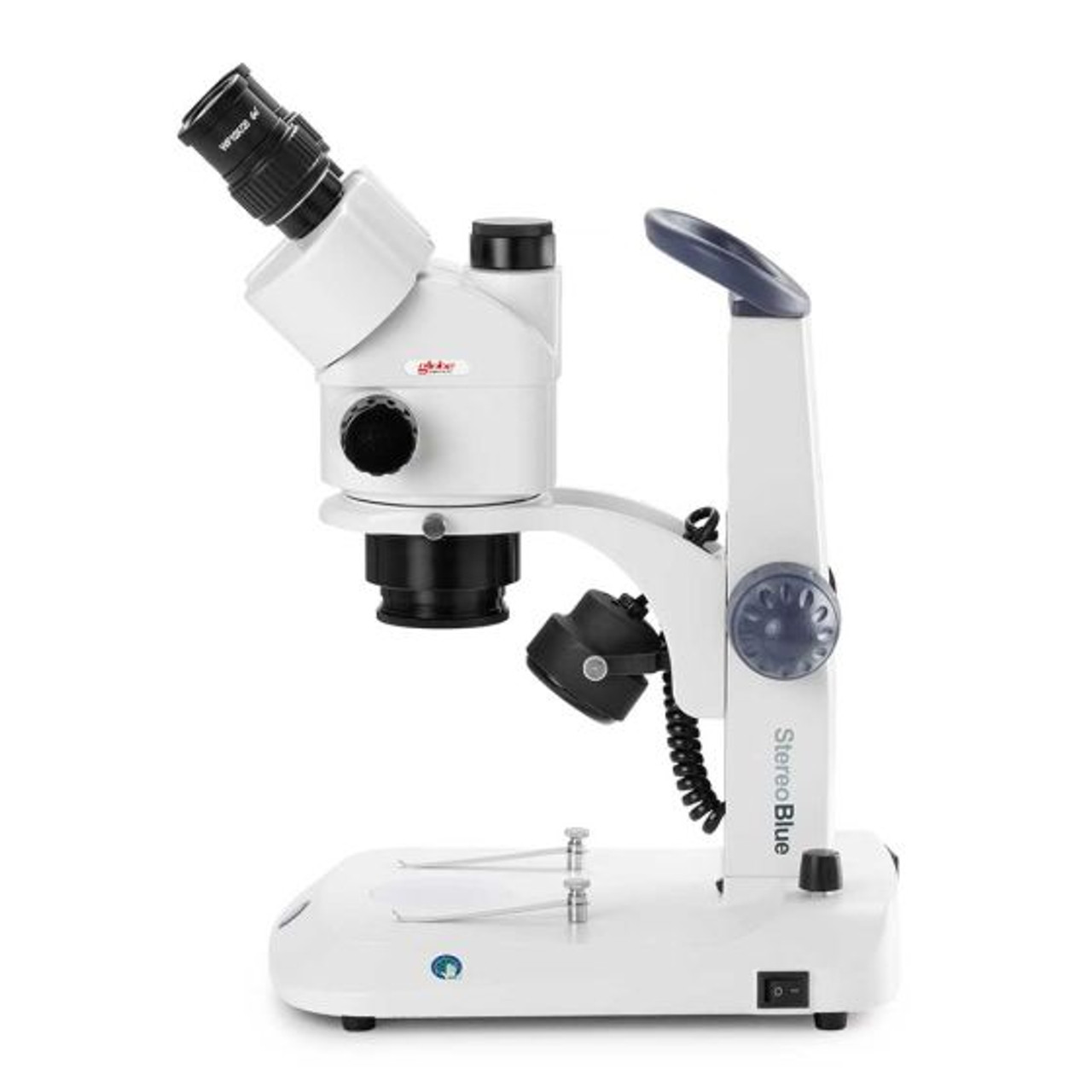 Side view of the Euromex StereoBlue series stereo microscope model ESB-1903.