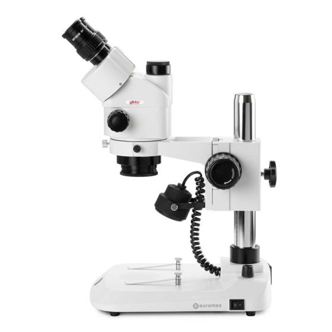 Side view of the Euromex StereoBlue series stereo microscope model ESB-1903-P.
