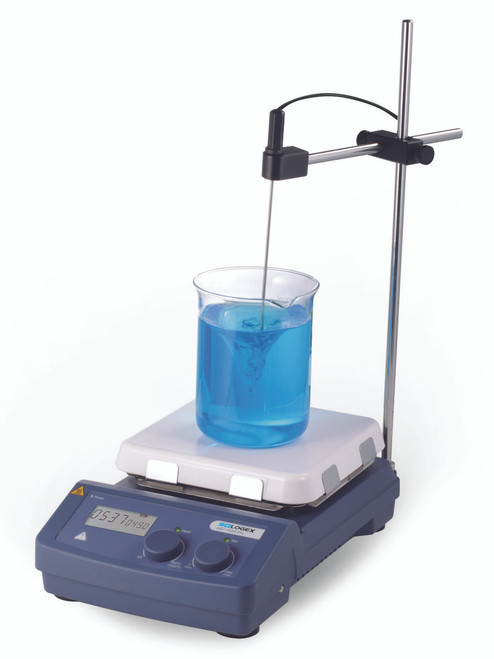Scilogex MS7-H550-Pro 7x7 LCD Digital Hotplate Stirrer with PT1000 Sensor, Sensor Support Stand & Clamp