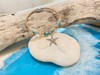 Sterling silver starfish cork bracelet with ceramic beads — 7 inch handcrafted Florida artisan jewelry — Crabby Mermaid
