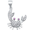 Hangin' Around Crab .925 Sterling Silver Necklace - 18"
The sea is full of mystery, and the crab is one of the most intriguing of them all. This whimsical Crab pendant made of Sterling Silver and CZ Stones comes with an 18" Sterling Silver Chain. 
Crab Pendant Dimensions:0.75" long X 0.6" wide