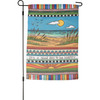 A double-sided polyester garden flag from our Beach Collectionfeatures a "It's A Good Day To Be Happy" sentiment with colorful wood burned designs. Our It's A Good Day To Be Happy garden flag is weather-resistant and features an opening to hang on your Garden Flag Pole. Hand-wash only.