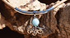 Octopus Larimar Necklace on Cork

The necklace is 18" long

With a durable and strong magnetic clasp.

Handmade in the USA