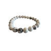 Howlite Gemstone Beaded Bracelet – 7”
Introducing our stunning 8MM Howlite beads bracelet. This gorgeous piece is crafted from quality howlite, known for its healing and soothing qualities. With its captivating look, this beautiful Bracelet will quickly become your new favorite accessory. The 7-inch design makes it perfect for a snug fit and offers a chic, modern style. Featuring polished 8MM beads, this Howlite beads Bracelet is an absolute must-have for anyone looking for a simple yet sophisticated statement piece. So get ready to rock the look of a lifetime with this luxurious gemstone piece!

Patience and perspective can be granted by the gemstone Howlite. This crystal can assist in slowing down the thought process, absorbing what matters, and releasing the noise from the mind. Its calming properties allow a transition to a more conscious and mindful way of living.