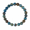 Natural Oak Jasper gemstone beaded stretch bracelet on white background showing 8mm bead size and natural color variation — Crabby Mermaid