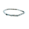 Aquamarine Faceted Rondelle Gemstone Beaded 7" Bracelet
Be the envy of your friends when you wear this dazzling aquamarine gemstone beaded bracelet. Our Gemstone Aquamarine Faceted Rondelle Beaded Bracelet is a perfect choice to bring out your sense of style and class. This one-of-a-kind bracelet is sure to make heads turn, featuring gemstone 5x3mm faceted rondelle beads in a beautiful deep blue-green hue. This charming and classic bracelet also makes for a meaningful and heartfelt gift, ideal for special occasions like anniversaries and birthdays. No matter the event, show your special someone just how much they mean to you with our Gemstone Aquamarine Faceted Rondelle 5x3mm Beaded bracelet.

In the language of gemstones, aquamarine represents happiness, hope, and everlasting youth. In ancient times, aquamarine was thought to protect those at sea. It was believed to make sailors fearless and safe from adversaries on the open waters. As far back as 480 BC, aquamarine was considered the treasure of the mermaids because its ability to protect increased when immersed in water.

Today, aquamarine is still thought to bring protection to those at sea and is a popular gift among ocean travelers. On land, it is believed to have soothing effects on couples, helping them to work through their differences and ensure a long and happy marriage. That power makes it an excellent stone to give on anniversaries.

It is also considered the stone of courage and preparedness and is believed to help maintain balance and order. Aquamarine is often used as a "good luck" stone, thought to bring feelings of peace, love, joy, and happiness to those who wear it. There is an energizing quality to aquamarine that provides harmony and balance.