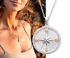 Explore coastal elegance with our Sterling Silver Mother of Pearl Compass Pendant Necklace. This captivating image search reveals the exquisite craftsmanship of the necklace, showcasing the lustrous mother of pearl inlay, intricate compass design, and the delicate sparkle of glittering crystals. Immerse yourself in the beauty of this accessory, perfect for the adventurous soul who seeks both style and purpose. Each detail comes to life in these images, inviting you to discover the timeless charm and coastal allure of this stunning necklace. Elevate your style and make a positive impact with a purchase that saves 10 baby turtles. Navigate through life's adventures with grace and sophistication.