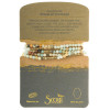 Stone Wrap Amazonite Gold on packaging card showing Stone of Courage meaning - Crabby Mermaid