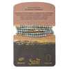 Stone Wrap Blue Howlite Gold on packaging card showing Stone of Harmony meaning — Crabby Mermaid