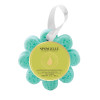 Spongellé Coconut Verbena Wild Flower body wash infused buffer on white background showing label and flower shape — Crabby Mermaid