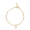 18K gold paperclip chain bracelet with starfish charm ocean inspired jewelry