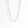 Hypoallergenic non tarnish gold whale tail paperclip necklace from Crabby Mermaid®