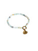 Ocean Treasure Clam Bracelet
Amazonite gemstones & gold clam shell charm