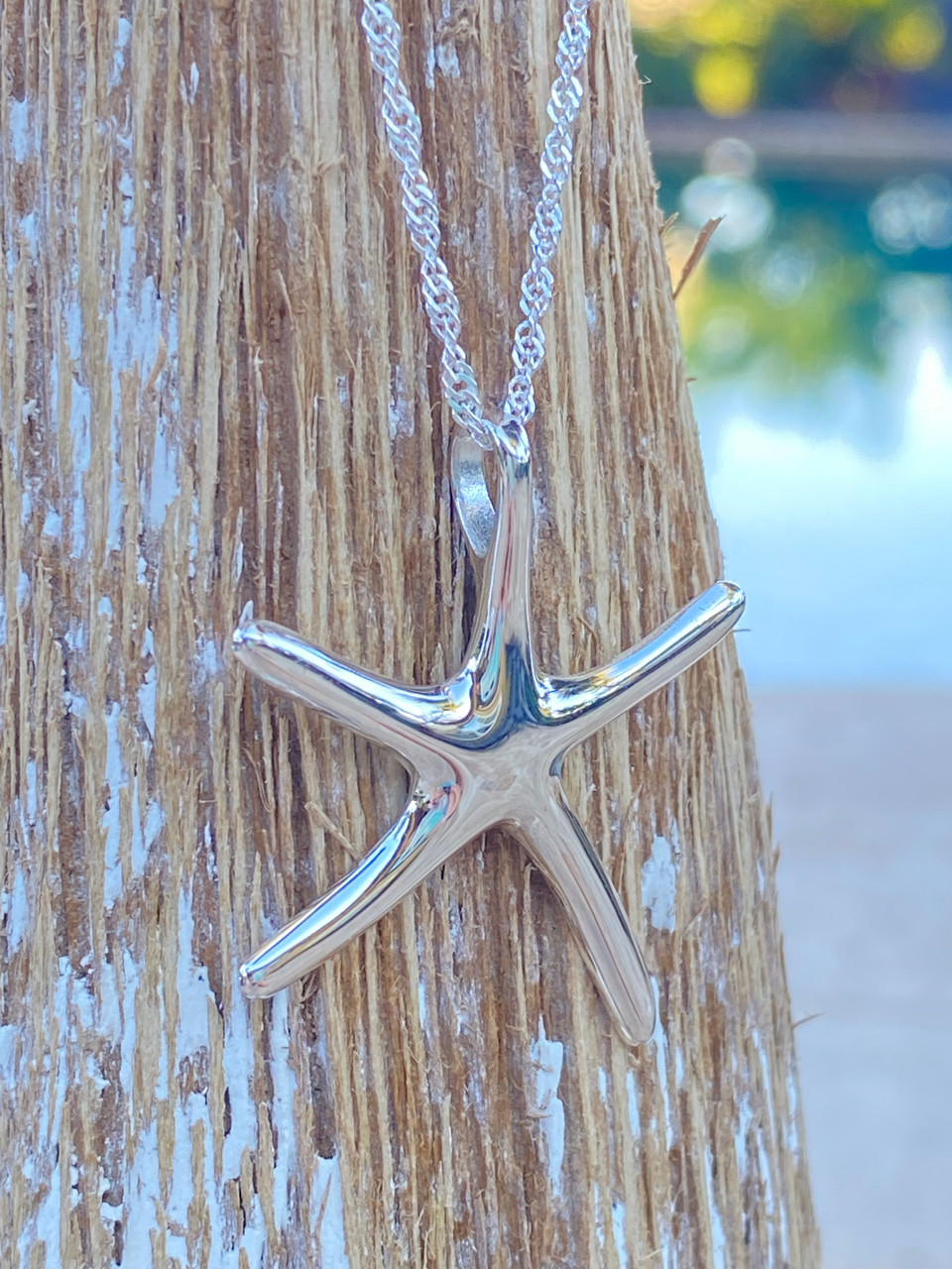 Sterling Silver Starfish Necklace | Starfish necklace, Pink crystal, Shop  necklaces