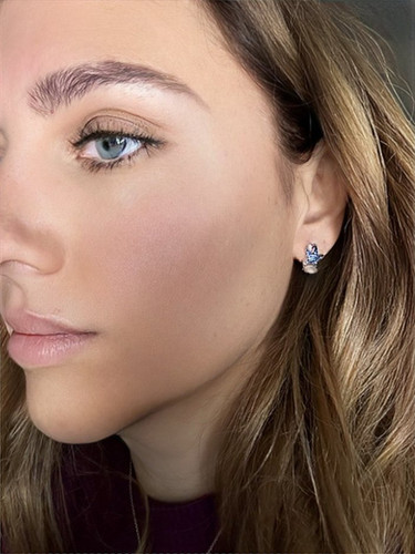 Pearl & Sapphire Starfish Stud Earrings – Irish-Made Coastal Jewelry