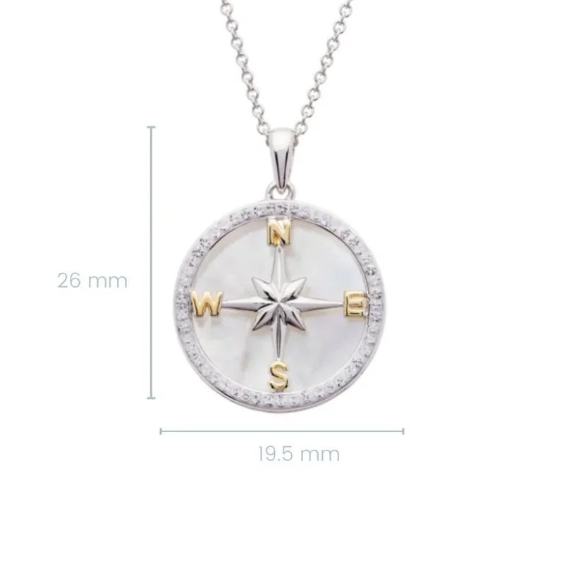 Explore coastal elegance with our Sterling Silver Mother of Pearl Compass Pendant Necklace. This captivating image search reveals the exquisite craftsmanship of the necklace, showcasing the lustrous mother of pearl inlay, intricate compass design, and the delicate sparkle of glittering crystals. Immerse yourself in the beauty of this accessory, perfect for the adventurous soul who seeks both style and purpose. Each detail comes to life in these images, inviting you to discover the timeless charm and coastal allure of this stunning necklace. Elevate your style and make a positive impact with a purchase that saves 10 baby turtles. Navigate through life's adventures with grace and sophistication.