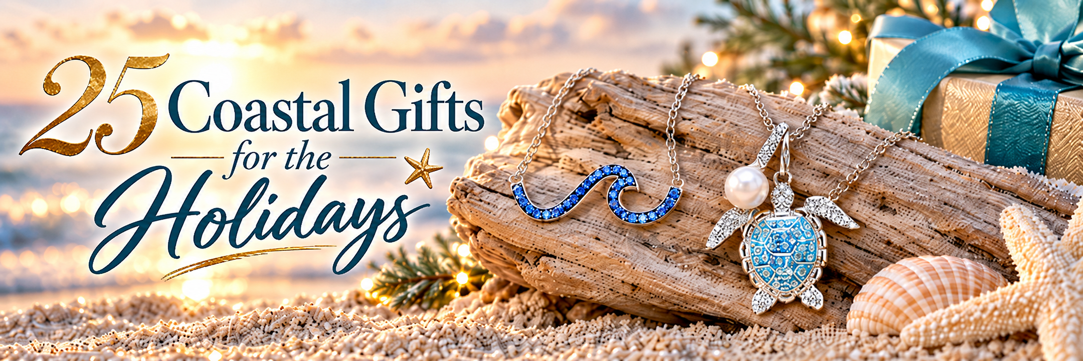 25 Coastal Gifts for the Holidays featuring ocean-inspired jewelry and coastal gift styling &mdash; Crabby Mermaid