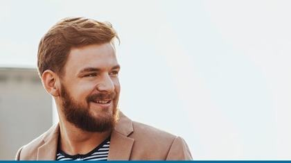 Man Smiling Outdoors Quit Smoking