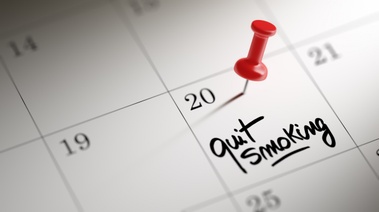 A date marked on the calendar to quit smoking