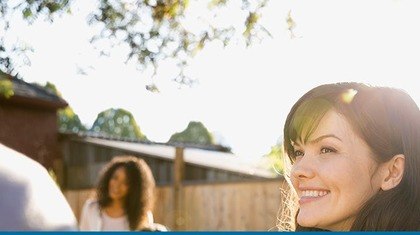 woman looking sideway