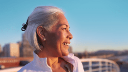 Woman looking at sunset Quit Smoking
