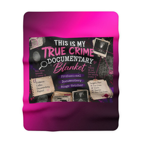 This Is My True Crime Documentary Blanket Throw