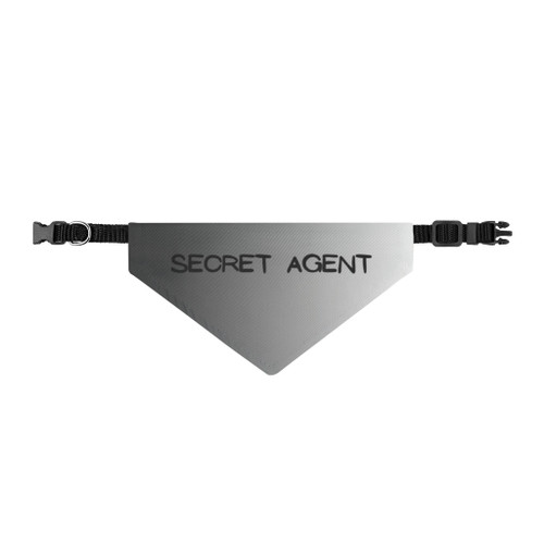 Secret Agent Clip-on Pet Bandana | Spy Text Collar Accessory
