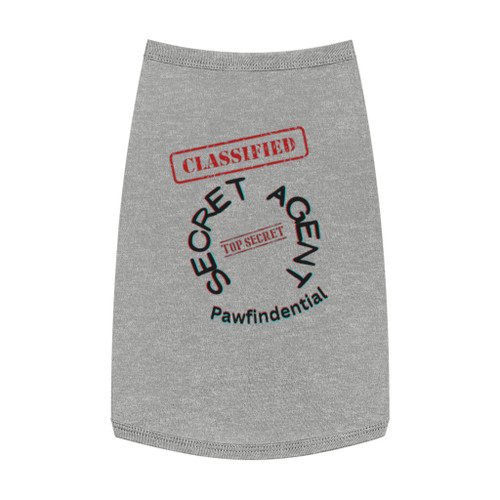 Classified Secret Agent Pet Tank Top | Spy Badge Graphic