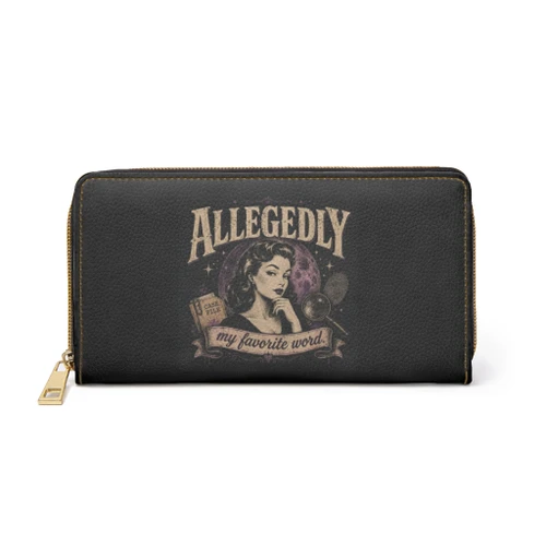 Allegedly my favorite word True Crime Lover Zipper Wallet | Vintage Pinup
