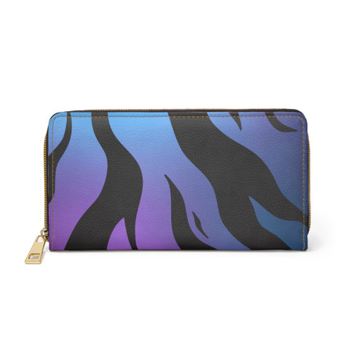 Twilight Tiger Wallet | Purple & Blue Ombre Tiger Stripe Wallet | Gradient Animal Print