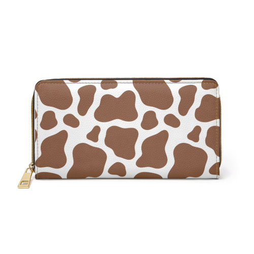 Giraffe Print Zipper Wallet | Animal Spot Pattern