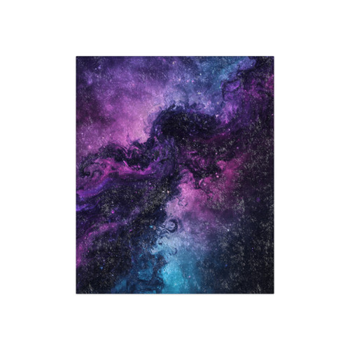 Galaxy Crushed Velvet Blanket — Purple Nebula Throw for Cozy Home Decor