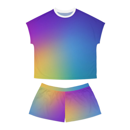 Rainbow Ombre Pajama Set | Colorful Women's Pajamas | Cozy Boutique Sleepwear | Rainbow Loungewear