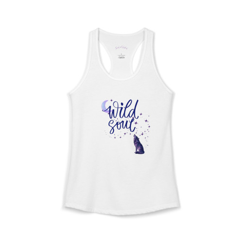 Wild Soul Premium Tank Top | Minimalist Wolf, Moon & Stars Tank | Front & Back Design | Boutique Women's Apparel