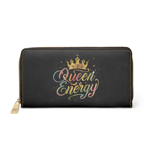 Queen Energy Wallet | Pastel Rainbow Wallet | Inspirational Women's Wallet | Boutique Vegan Leather Wallet