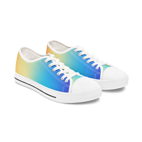 Bahama Mama Canvas Shoes | Tropical Gradient Sneakers | Colorful Casual Shoes | Beach & Vacation Footwear