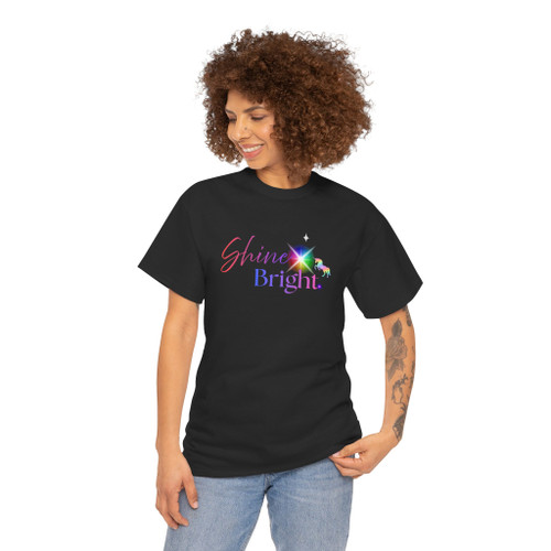 Shine Bright Tee | Inspirational Graphic T-Shirt | Colorful Women's Shirt | Boutique Positive Apparel