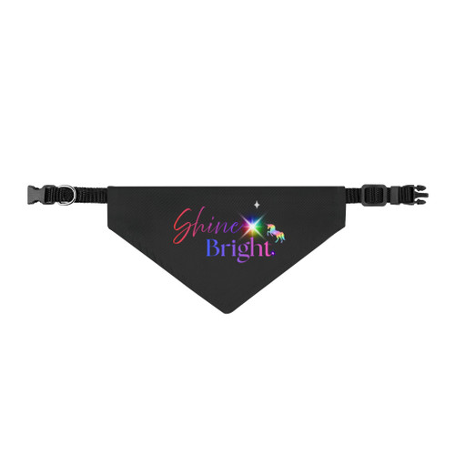 Shine Bright Clip-On Pet Bandana | Colorful Dog Bandana | Inspirational Pet Accessory | Boutique Pet Wear