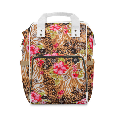Safari Tropical Hibiscus Diaper Backpack | Floral Baby Bag
