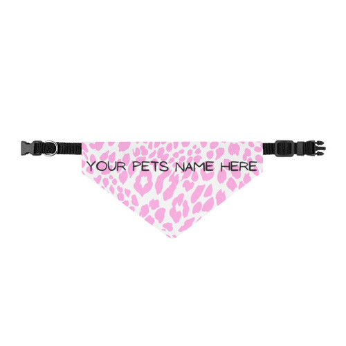 Pink Leopard- Customize with your pets Name Bandana