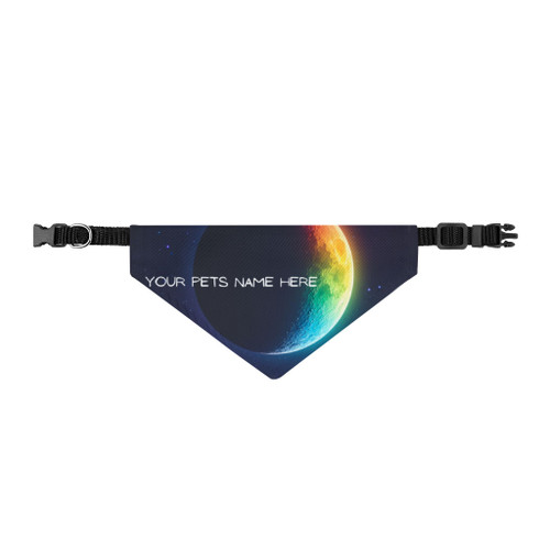 Rainbow Full Moon Customize with your pets Name Bandana