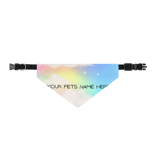 Rainbow Clouds Customize with your pets Name Bandana