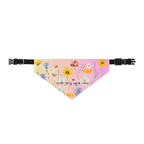 Wildflowers -Customize with your pets Name Bandana