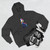 Rainbow Wolf Silhouette Hoodie | Colorful Moon Graphic
