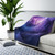 Purple Galaxy Nebula Sherpa Fleece Blanket | Space Celestial Throw